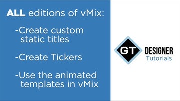 vMix GT Title Designer- How to create animated titles!