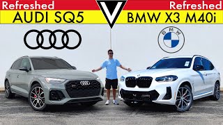 GERMAN BATTLE!  2022 BMW X3 M40i vs. Audi SQ5: Comparison