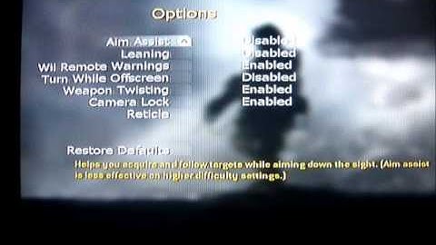 Call Of Duty 4: Controls & Options