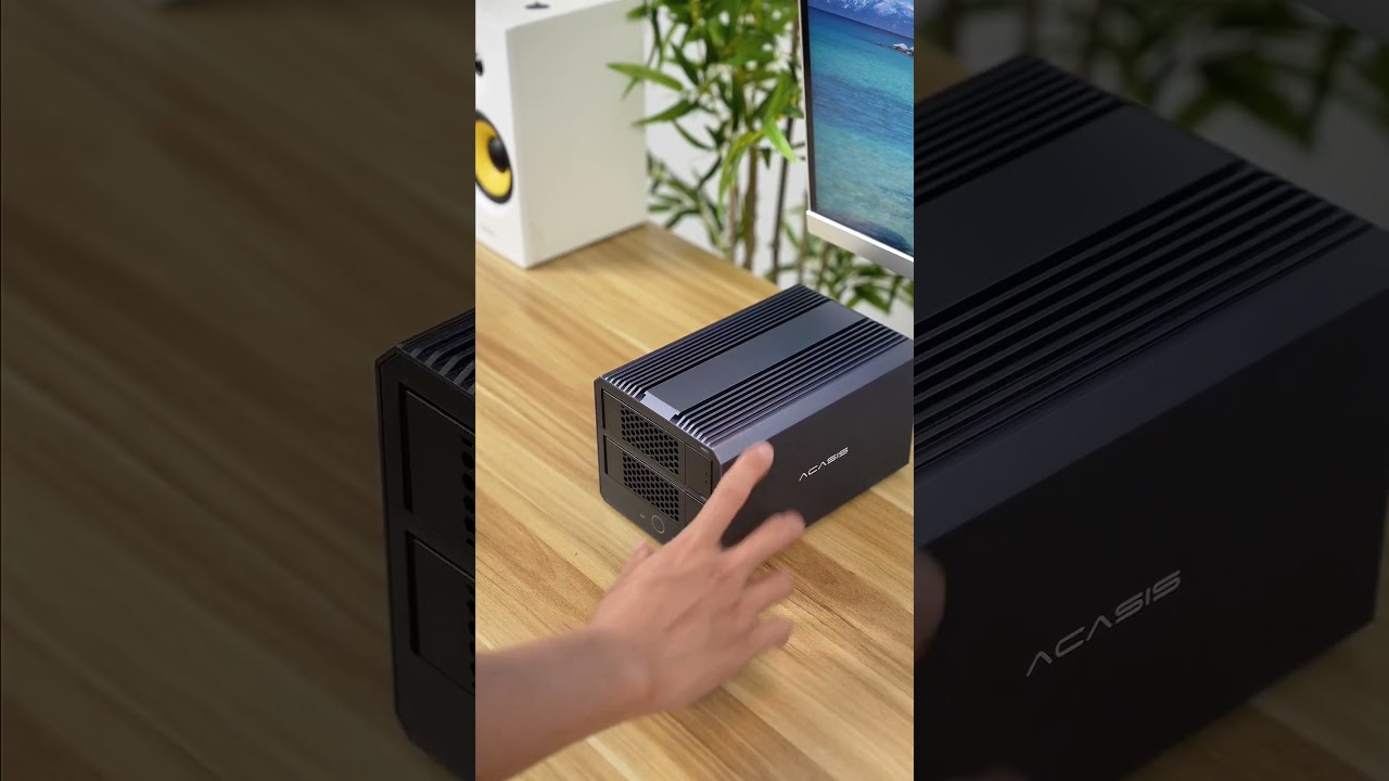 Acasis 40Gbps 4-Bay Hybrid HDD NVMe Enclosure (2 HDD + 2 SSD)