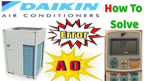How to Resolve Daikin Air Conditioning Error A0 | Quick Fix for Daikin VRV AC Error A0 | DIYA VIDEO