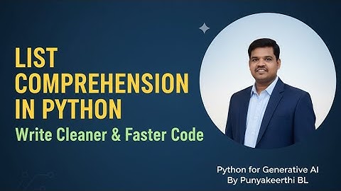 Python List Comprehension | Write Cleaner & Faster Code | Python for Generative AI