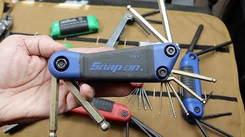 Snap On Metric Hex Wrench Set (ball end gold) is the best of my many “Swiss Army” folding sets.