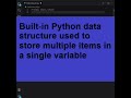 Easiest Way to Understand Data Structures and Python Lists 🐍 🚀 #coding #programming  #techshorts
