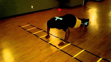 Speed Ladder Drill: Lateral Push Ups