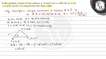 If the position vectors of the vertices \( A, B \) and \( C \) of a...