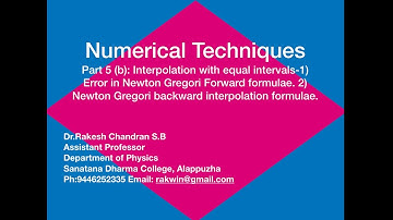 Numerical Techniques: Part 5(b): Error in Newton