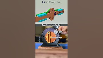 Scotch yoke mechanism #mechanical #engineering #mechanism #cad #solidworks #engenharia
