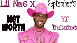 Lil Nas X September's YouTube Income Revealed, Lil Nas X Net Worth 2021, Youtube Earnings, YT Income