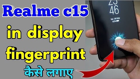 Realme c15 Me Display Fingerprint Lock Kaise Lagaye | Display Fingerprint Lock Realme c15