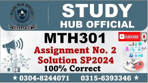 MTH301 Assignment 2 Solution Spring 2024 By Asmat Batool, MTH301 Assignment 2 2024