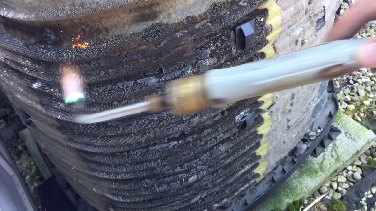 Cleaning an HVAC Slant Evaporator Coil in Place Using Viper 