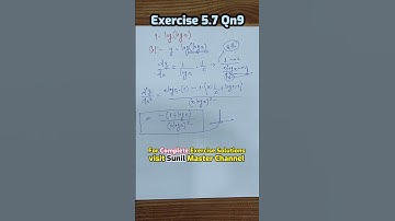 Exercise 5.7 Qn9 Solutions Class 12 Maths Chapter 05 || Ex 5.7 Qn9 Sol | Ch 05 Maths | Class 12 ||
