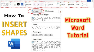 How to Draw Shapes in Microsoft Word Tutorial - Lesson 26