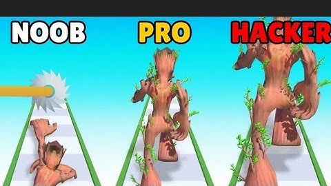 #TreeRunner Noob vs PRO vs HACKER in Tree Runner!
