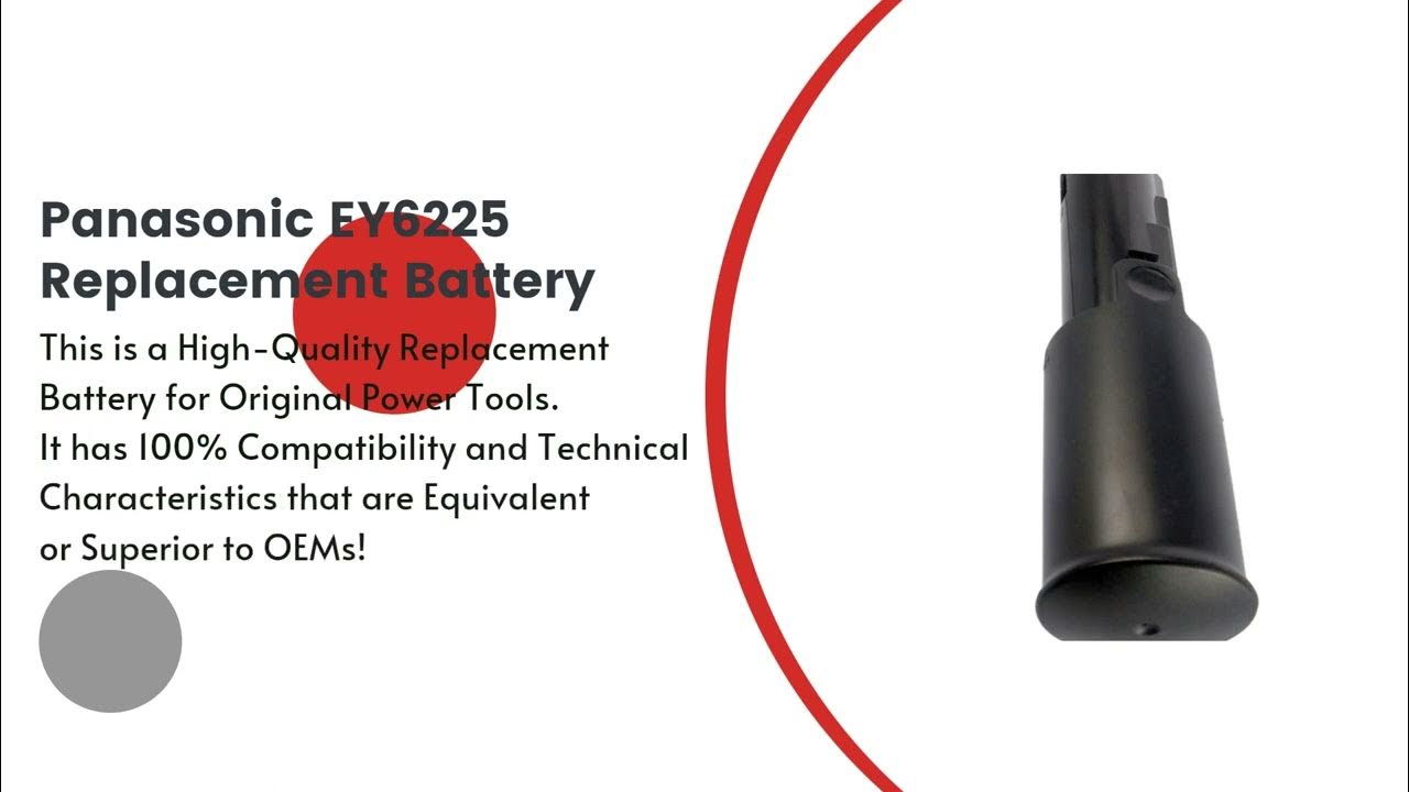Replacement Battery for Panasonic EY6225 YouTube