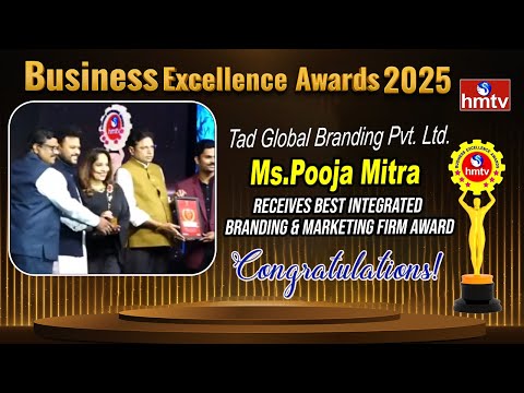 TAD Ad Agency Ms.Pooja Mitra Receives Best Integrated Branding & Marketing Firm Award | hmtv - HMTVNEWS