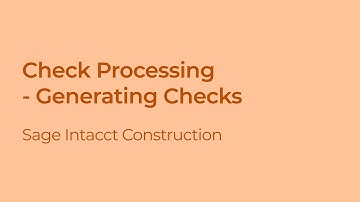Sage Intacct Construction Payroll: How to Generate Checks