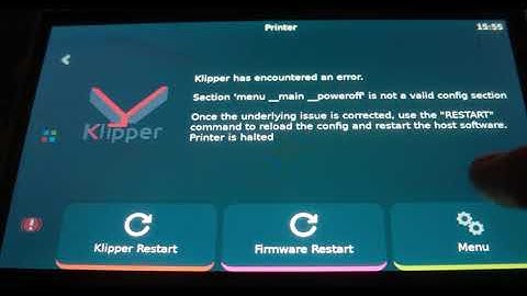 How to update Klipper from the Touchscreen for BTT Manta M8P - Custom 3D Printer