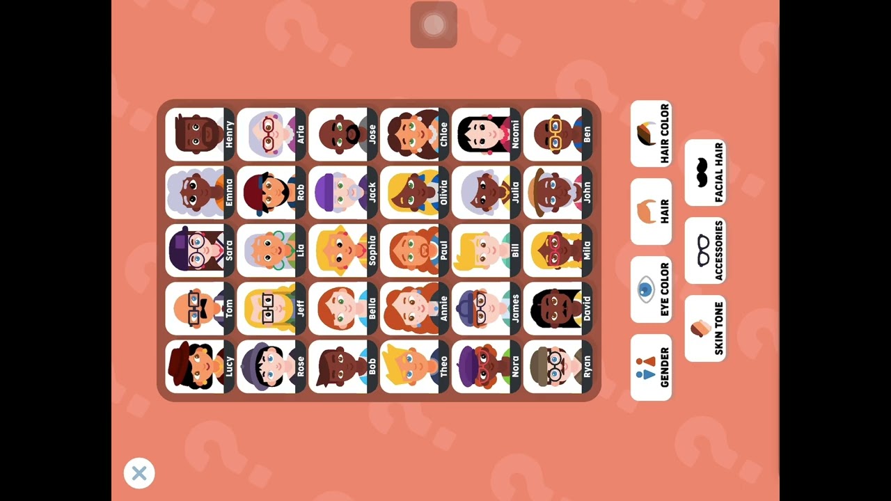 Playing 1234 player games: guess the character - NEW GAME