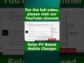 Solar PV based Mobile Charger in MATLAB