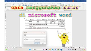 cara menggunakan rumus di microsoft word