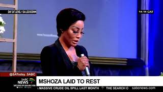 Khanyi Mbau pays tribute to Mshoza