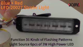 LED-20027 12–24V LED Strobe Light 18W High Brightness IP66 Aluminum Housing 36 Flashing #strobelight