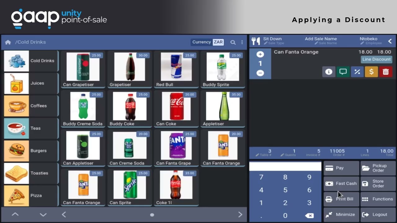 Unity - Applying a Line Discount