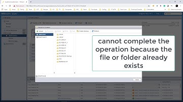 ESXi cannot complete the operation because the file or folder already exists