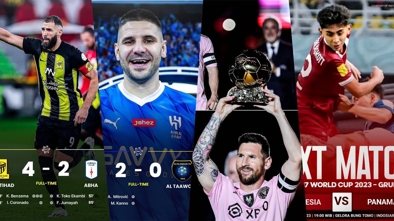 MESSI PAMERKAN TROPHY BALLON D'OR DI DEPAN SUPORTER INTER MIAMI, HASIL LIGA ARAB,INDONESIA VS PANAMA