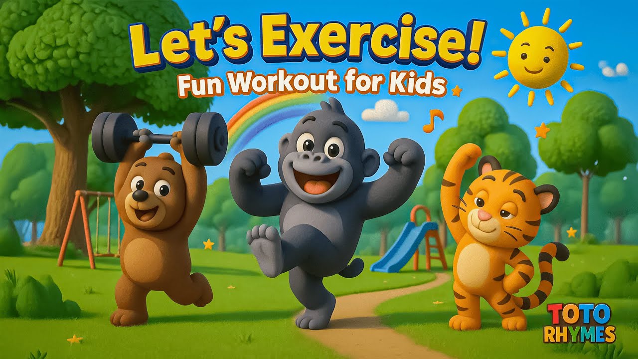 Let’s Exercise! 🕺 Fun Workout Song for Kids | Stay Active & Healthy ...