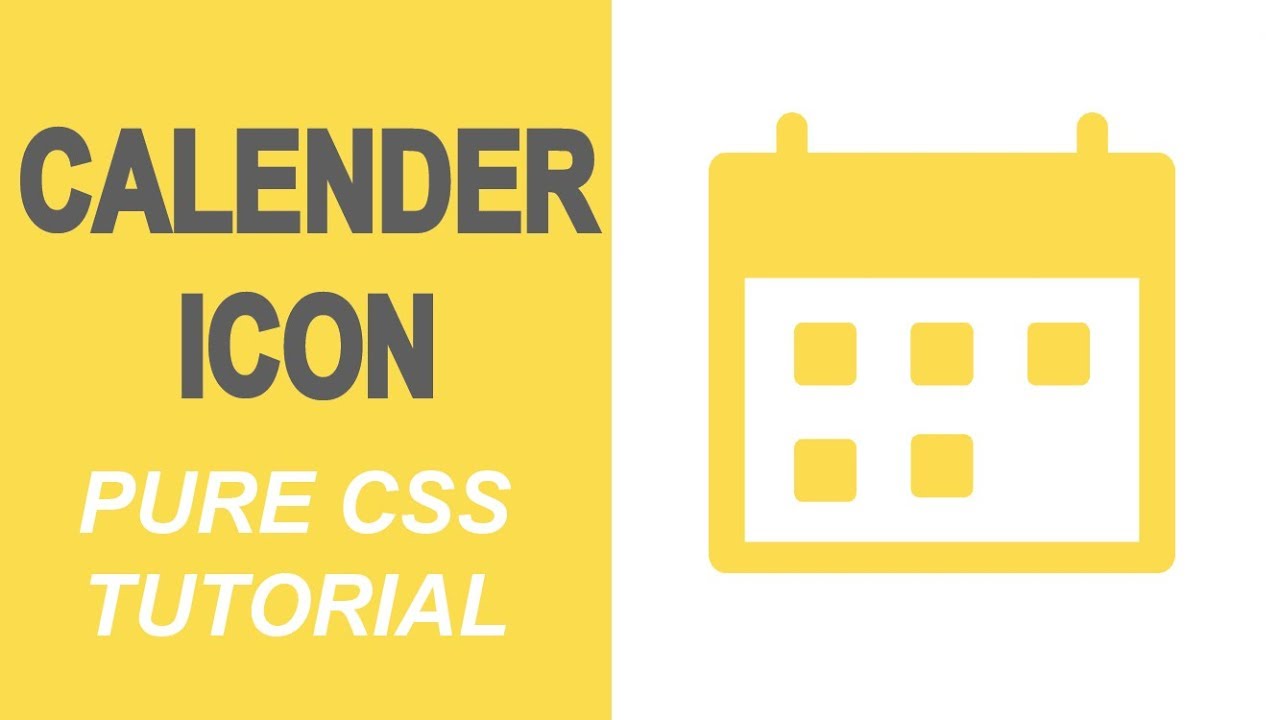 Pure CSS Calender Icon - YouTube