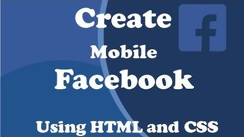 Create Facebook using HTML and CSS. Part 1