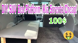 20142020 Kia Sorento Bed Build For Less than $100 Dollars. Stealth Camping Van Life SUV