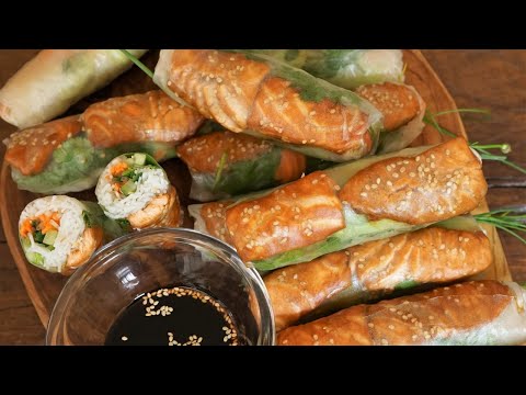 Video: Pancake Rolls With Salmon