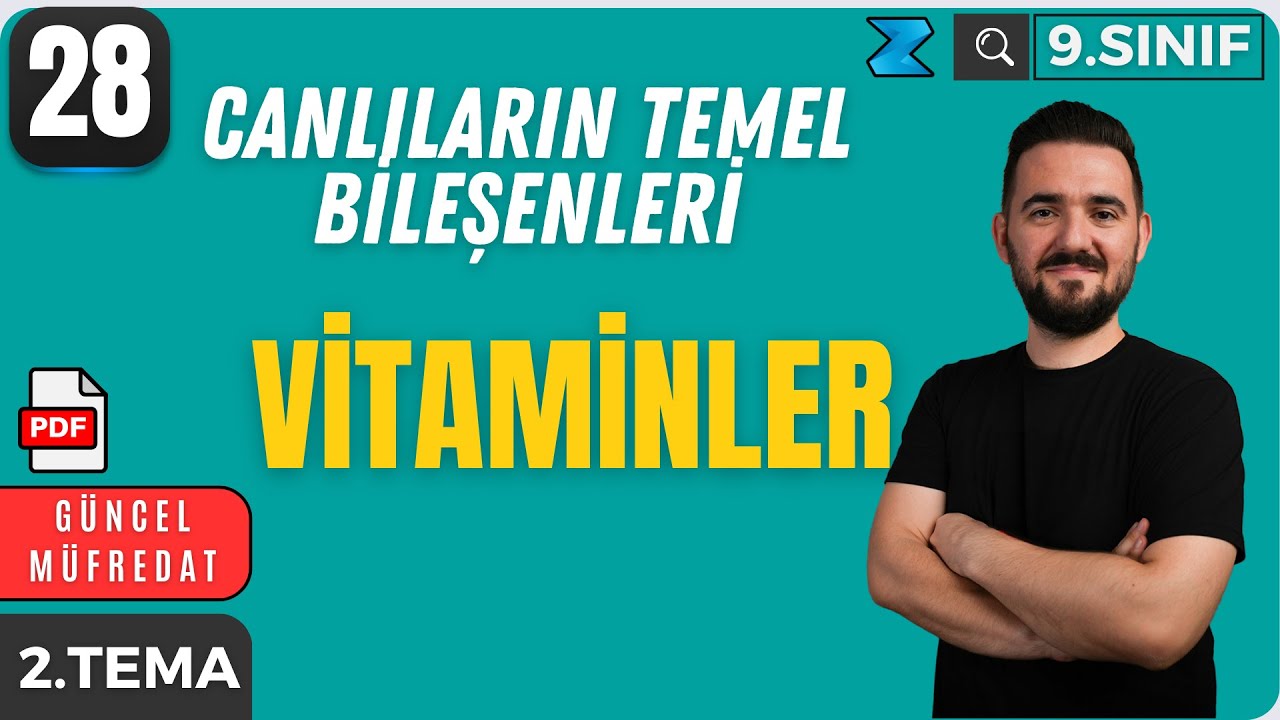 Vitaminler 9. Sınıf Yeni Müfredat | Maarif Modeli | 28. Ders