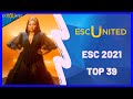 EUROVISION 2021: Top 39 (ESC United Members Ranking)