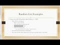 Loops N Lists Pt II