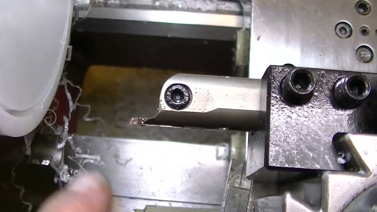 Trepannning a part on the lathe