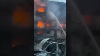 Жилой дом в городе Кривой Рог после российского ракетного обстрела