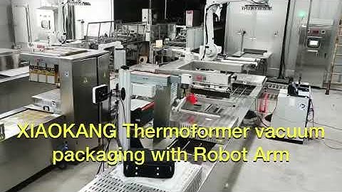 XIAOKANG Thermoforming vacuum packaging machines with automatic handling machines ABB robot arm