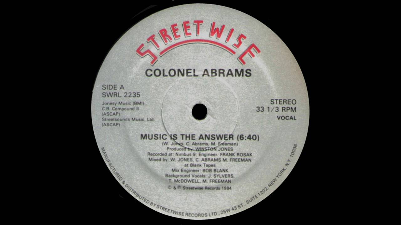Colonel Abrams Music Is The Answer YouTube