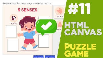 #11 Learn Canvas by creating a puzzle game in JavaScript and PHP | Quick programming tutorial