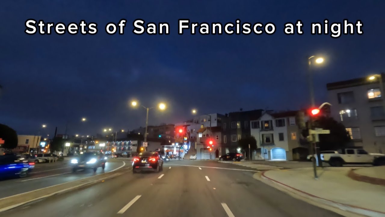 San Francisco Night Drive in 4k | 9pm Drive 