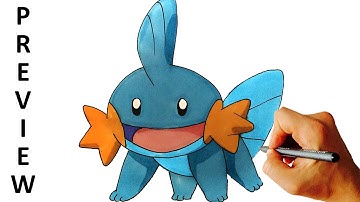 How to Draw Mudkip from Pokemon Easy Step by Step Drawing Lesson Preview