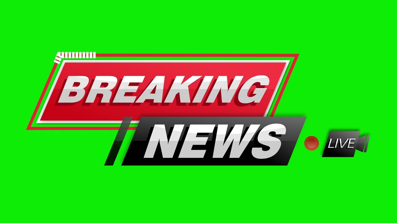 green breaking news background