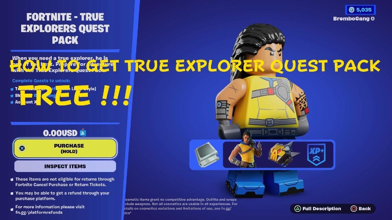 How to get free true EXPLORER quest pack in FORTNITE trailblazer tai