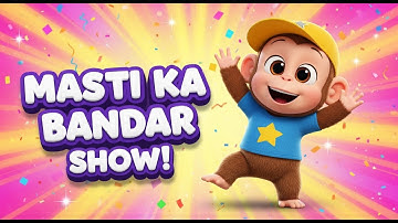 Masti Ka Bandar Show | 10 Minute Kids Dance Song | Hindi Cartoon Rhyme | Baby Monkey Dance