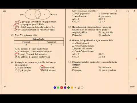 Biologiya 7-ci sinif BSQ-1 suallarının videohəlləri.(41-60-cı suallar)